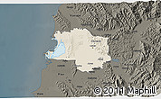 Shaded Relief 3D Map of Lushnjë, darken