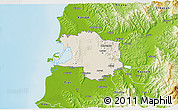 Shaded Relief 3D Map of Lushnjë, physical outside