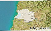 Shaded Relief 3D Map of Lushnjë, satellite outside