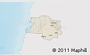 Shaded Relief 3D Map of Lushnjë, single color outside