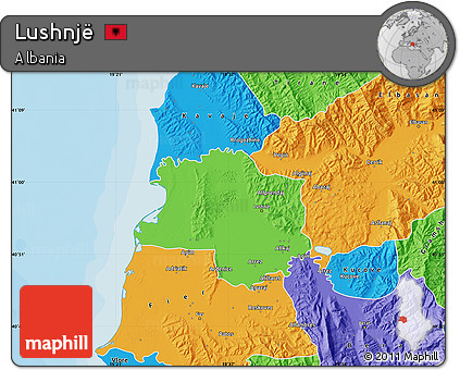 Political Map of Lushnjë