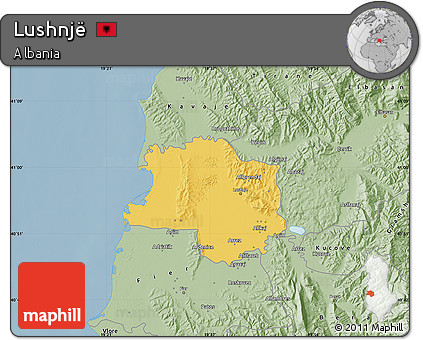 Savanna Style Map of Lushnjë