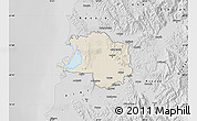 Shaded Relief Map of Lushnjë, desaturated