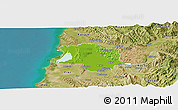 Physical Panoramic Map of Lushnjë, satellite outside