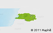 Physical Panoramic Map of Lushnjë, single color outside