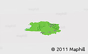 Political Panoramic Map of Lushnjë, cropped outside