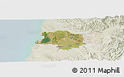 Satellite Panoramic Map of Lushnjë, lighten