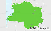 Political Simple Map of Lushnjë, single color outside, borders and labels