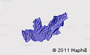 Political 3D Map of Mirditë, cropped outside