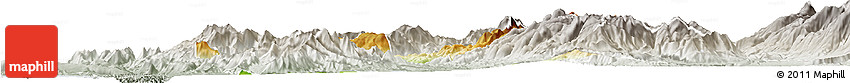 Physical Horizon Map of Mirditë, lighten, semi-desaturated
