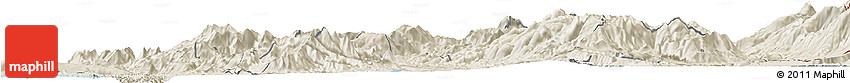 Shaded Relief Horizon Map of Mirditë