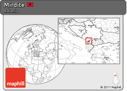 Blank Location Map of Mirditë