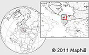 Blank Location Map of Mirditë, highlighted country, within the entire country