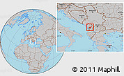 Gray Location Map of Mirditë