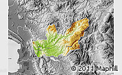 Physical Map of Mirditë, desaturated