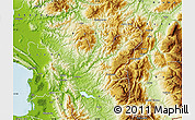 Physical Map of Mirditë