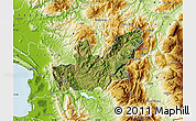 Satellite Map of Mirditë, physical outside