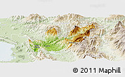 Physical Panoramic Map of Mirditë, lighten