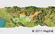 Physical Panoramic Map of Mirditë, satellite outside