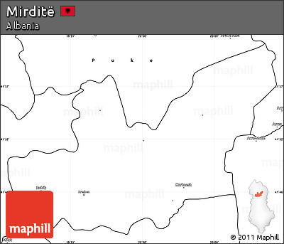Blank Simple Map of Mirditë