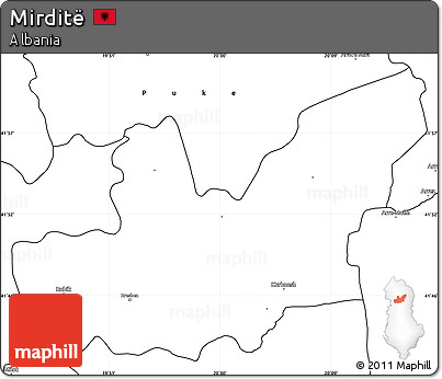 Blank Simple Map of Mirditë