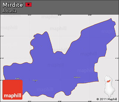 Political Simple Map of Mirditë, cropped outside