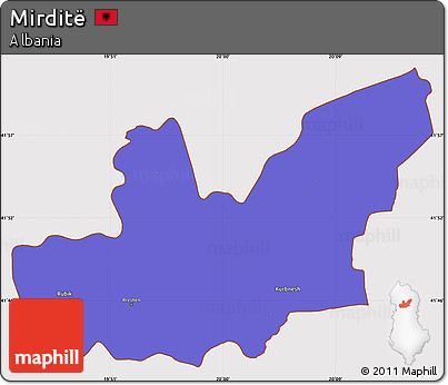 Political Simple Map of Mirditë, cropped outside