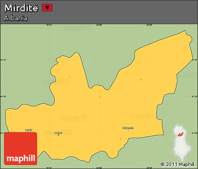Savanna Style Simple Map of Mirditë, cropped outside