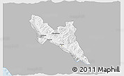 Gray 3D Map of Përmet, single color outside