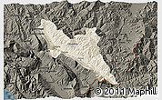 Shaded Relief 3D Map of Përmet, darken