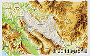 Shaded Relief 3D Map of Përmet, physical outside