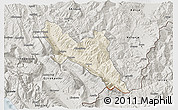 Shaded Relief 3D Map of Përmet, semi-desaturated