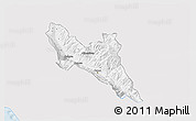 Silver Style 3D Map of Përmet, single color outside