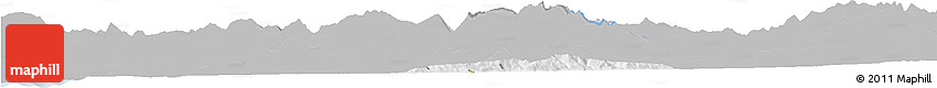 Gray Horizon Map of Përmet, single color outside