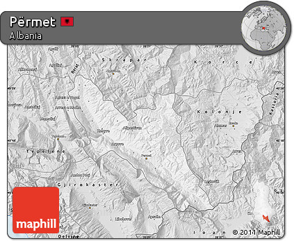 Silver Style Map of Përmet