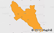 Political Simple Map of Përmet, cropped outside