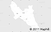 Silver Style Simple Map of Përmet, single color outside