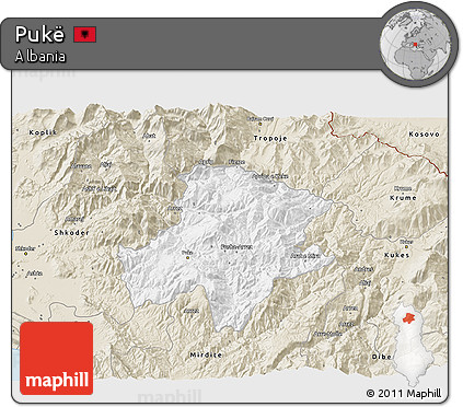 Classic Style 3D Map of Pukë