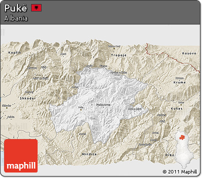 Classic Style 3D Map of Pukë