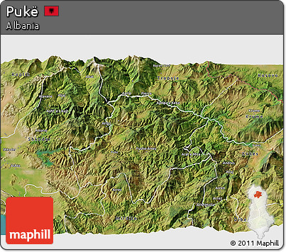 Satellite 3D Map of Pukë