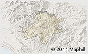 Shaded Relief 3D Map of Pukë, lighten