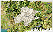 Shaded Relief 3D Map of Pukë, satellite outside