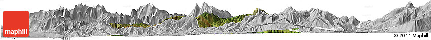 Satellite Horizon Map of Pukë, lighten, desaturated