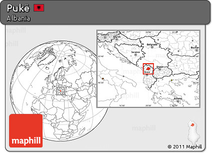 Blank Location Map of Pukë