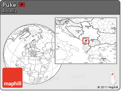 Blank Location Map of Pukë