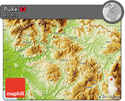 Physical Map of Pukë