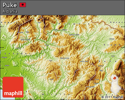 Physical Map of Pukë