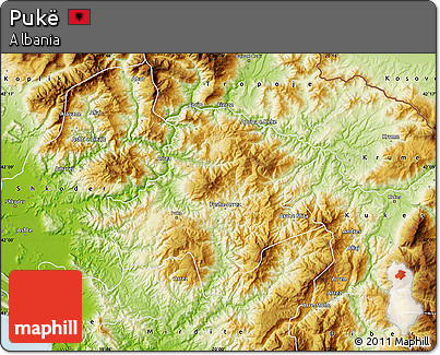 Physical Map of Pukë