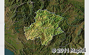 Satellite Map of Pukë, darken