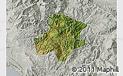 Satellite Map of Pukë, lighten, semi-desaturated